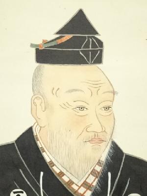 道具 ] - 道具 明治～大正頃 無落款 毛利元就肖像画 肉筆紙本掛軸